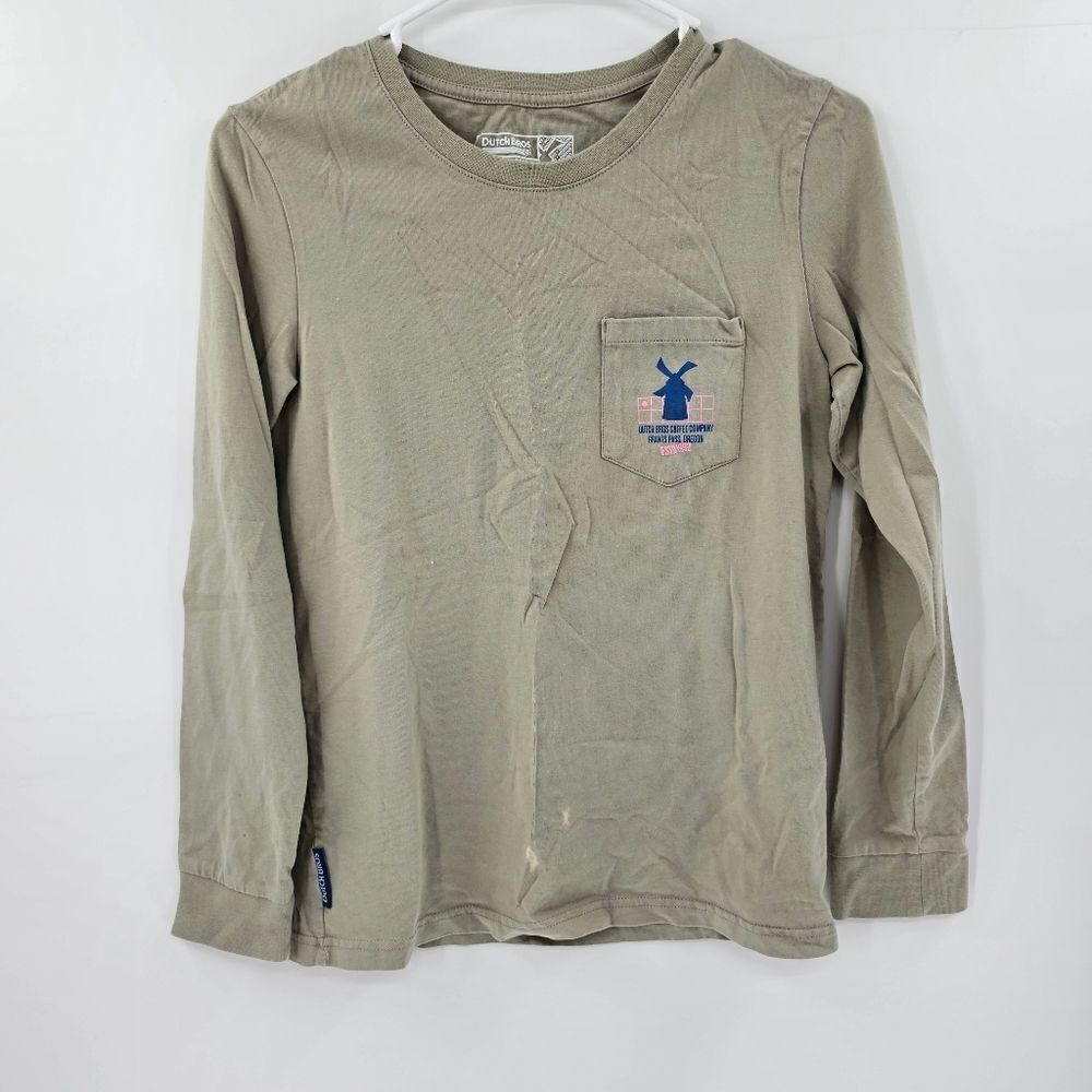 Dutch bros coffee small long sleeve shirt tan merch